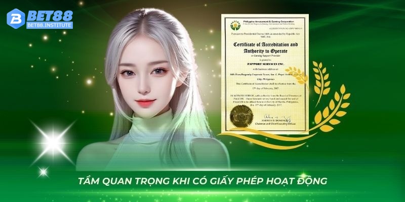 Những vai trò quan trọng của giấy chứng nhận BET88